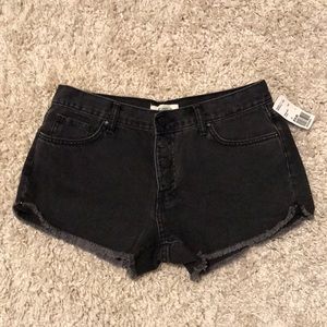 Forever 21 black denim shorts NWT